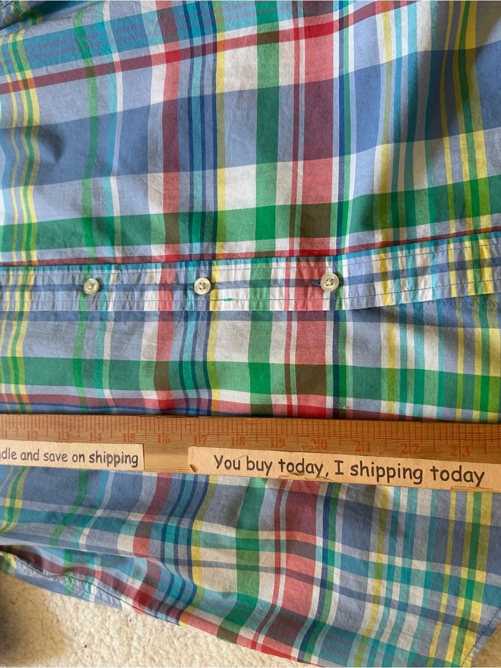 Ralph Lauren Multicolor Plaid Short-Sleeve Button-Down Shirt kid 14-16